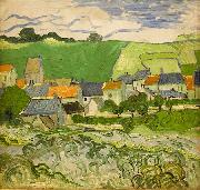 Vincent Van Gogh Gezicht op Auvers, oil painting reproduction